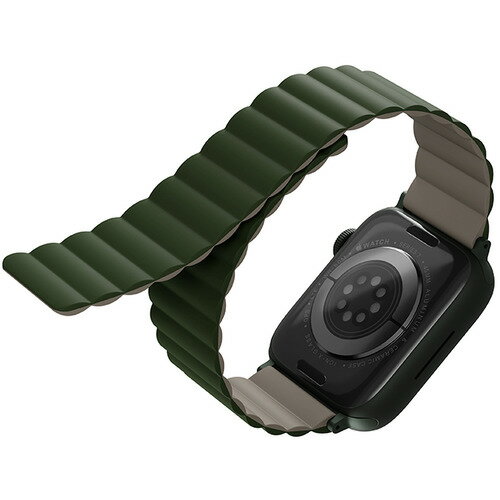 KENZAN UNIQ-45MM-REVGRNTPE Apple Watch 42/44/45MM用マグネットバンド REVIX PINE GREEN/TAUPE UNIQ45MMREVGRNTPE