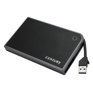 センチュリー CMB25U3BK6G MOBILE BOX USB3.0接続 SATA6G 2.5 HDD/SSDケース ブラック&グレー センチュリー CMB25U3BK6G MOBILE BOX USB3.0接続 SATA6G 2.5 HDD/SSDケース ブラック&グレー