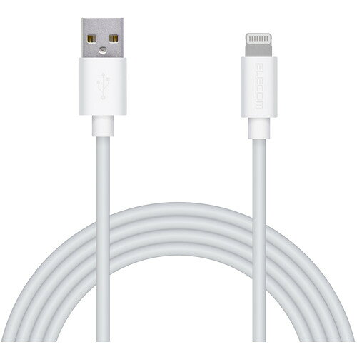エレコム MPA-UAL20WH iPhone 充電ケーブル ライトニングケーブル 2m MFi認証 【 Lightning コネクター搭載 iPhone iPad iPod AirPods 対応 】 ホワイト ●Lightningコネクタ搭載のiPhone/iPod/iPadの充電・データ通信ができる!LightningコネクタとパソコンやAC充電器のUSBポートを接続して充電・データ通信ができるLightningケーブル。※iPadはパソコンからは充電出来ません。●Apple社製品に対応したUSB-Aポート付きの充電器との接続で、家庭用コンセントから充電可能です。●最大12W(5V/2.4A)の大電流で接続機器の充電が可能です。 ※ご使用になるパソコンなどの性能によって、供給される電流値が異なります。USB Power Delivery非対応です。●サビなどに強く、信号劣化を抑える金メッキピン(USB-Aオス側)を採用しています。●EUの「RoHS指令(電気・電子機器に対する特定有害物質の使用制限)」に準拠(10物質)した、環境にやさしい製品です。●※MPA-UALseries/ MPA-UALOseries/MPA-UALAseriesは同仕様で異なるパッケージの商品です。●自社環境認定基準を1つ以上満たし、『THINK ECOLOGY』マークを表示した製品です。●環境保全に取り組み、製品の包装容器におけるプラスチック重量を、社内基準製品より20%以上削減した製品です。●■対応機種（※一部抜粋）iPhone 11/iPhone 11 Pro/iPhone 11 Pro Max/iPhone 12/iPhone 12 mini/iPhone 12 Pro/iPhone 12 Pro Max/iPhone 13/iPhone 13 mini/iPhone 13 Pro/iPhone 13 Pro Max/iPhone 14/iPhone 14 Plus/iPhone 14 Pro/iPhone 14 Pro Max などの機種におすすめ&nbsp;【仕様】コネクター形状1：Lightningコネクター形状2：USB-A長さ：2.0m ※コネクター含む使用目的・用途：USB-Aポートを持つパソコンおよび充電器とLightningコネクターを搭載したiPhone、iPad、iPodを接続し、充電・データ転送が可能です。 ※iPadはパソコンからは充電出来ません。対応機種(iPhone)：iPhone 14 Pro Max、iPhone 14 Pro、iPhone 14 Plus、iPhone 14、iPhone 13 Pro Max、iPhone 13 Pro、iPhone 13、iPhone 13 mini、iPhone 12 Pro Max、iPhone 12 Pro、iPhone 12、iPhone 12 mini・iPhone SE(2nd generation)、iPhone 11 Pro Max、iPhone 11 Pro、iPhone 11、iPhone XS Max、iPhone XS、iPhone XR、iPhone X、iPhone 8 Plus、iPhone 8、iPhone 7 Plus、iPhone 7、iPhone SE、iPhone 6s Plus、iPhone 6s、iPhone6 Plus、 iPhone 6、iPhone 5s対応機種(iPad)：iPad Pro 10.5-inch、iPad Pro 12.9-inch (2nd generation)、iPad Pro 9.7-inch、iPad Pro 12.9-inch (1st generation)、iPad Air (3rd generation)、iPad Air 2、iPad Air・iPad mini (5th generation)、iPad mini 4、iPad mini 3、iPad mini 2、iPad (9th generation)、iPad (8th generation)、iPad (7th generation)、iPad (6th generation)、iPad (5th generation)対応機種(iPod)：iPod touch(7th generation)、iPod touch(6th generation)対応機種(その他)：AirPods(第1世代)、AirPods(第2世代)、AirPods(第3世代)、AirPods Pro、AirPods Pro(第2世代)、AirPods Maxパッケージ：袋+ステッカーカラー：ホワイト保証期間：1年間環境配慮事項：EU RoHS指令準拠(10物質)