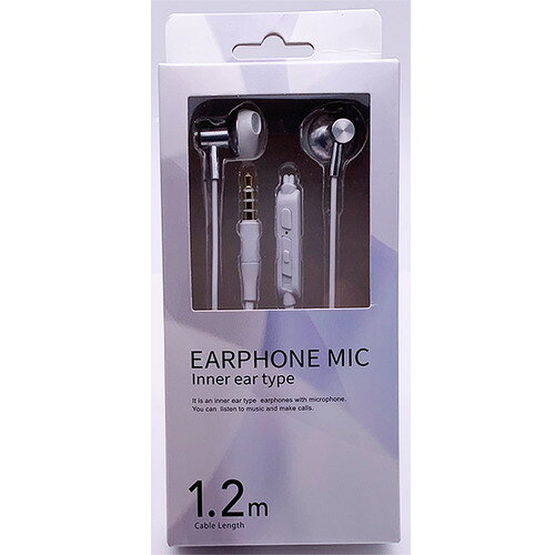 OSMA ESM-SP101WS イヤホンマイク インナー シルバー●脱着しやすいインナーイヤホン【仕様】コード：Y字イヤホン