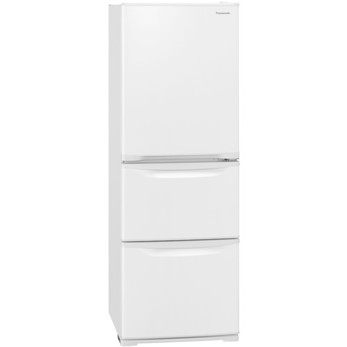 【無料長期保証】パナソニック NR-C343CL-W 3ドアスリム冷凍冷蔵庫 (335L・左開き) グレイスホワイト