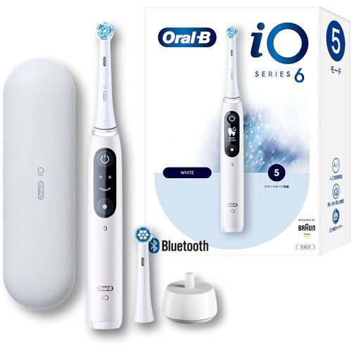 オーラルB 【推奨品】ブラウン iOM62I61KWT オーラルB iO6 充電式 電動歯ブラシ ホワイト