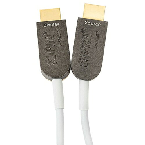 SUPRA HDMI2.1AOC／2.0M HDMIケーブル 発売日：2020年8月下旬●外部ノイズからの干渉を減らす独自の金メッキシールドメタルコネクタを採用●最新の高性能アクティブ制御回路により優れた再現性を実現●100メートルまでの8K Ultra HD (7860×4320＠60Hz)信号伝送が可能●Dolby TrueーHD、DTS-HD Master Audio 最大32オーディオチャンネル対応●ドライバや個別の電源が不要のプラグアンドプレイ構成●取り回しも良く取り付けも簡単な、直径わずか4.5mmの細かいハイフレックスケーブル●驚異的な48Gbpsの帯域幅で、フルスピードと色数で8K Ultraを実現【仕様】YCbCr(4：4：4)：対応HDCP2.3：対応eARC&CEC：対応