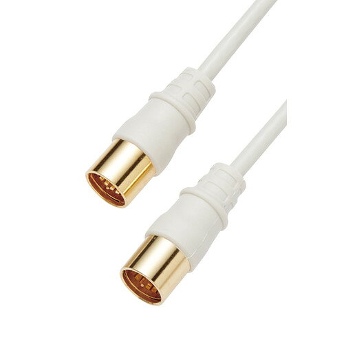 DXアンテナ 2JW3SSS(B) アンテナケーブル 3m 2K4K8K(3224MHz)対応 2C 3重シールド 金メッキプラグ ストレート-ストレート ホワイト