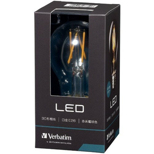 12 mm Cfl - バーベイタム(Verbatim) LDA4R-G／FCV1 調光器非対応LED電球 クリアー 「バーベイタム」（一般電球形・全光束420lm／電球色相当・口金E26）