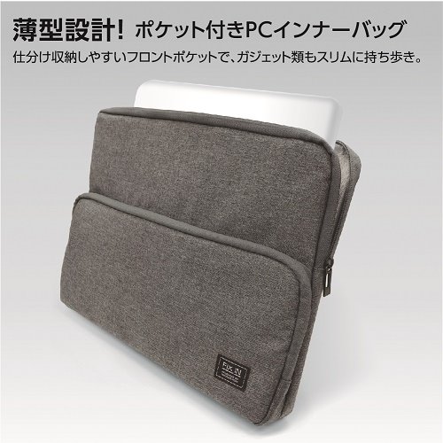 ナカバヤシ SZC-FC151907BK 15.6インチ汎用PCインナーバッグ／スリム ブラック