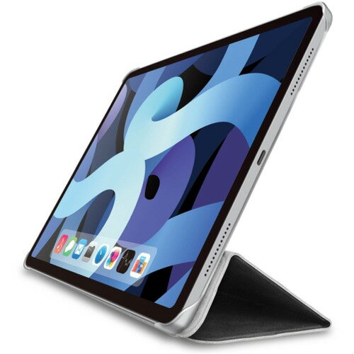エレコム TB-A20MWVBK iPad Air 10.9インチ 第4世代 2020年モデル レザーケース 手帳型 2アングル スリープ対応 背面クリア ブラック