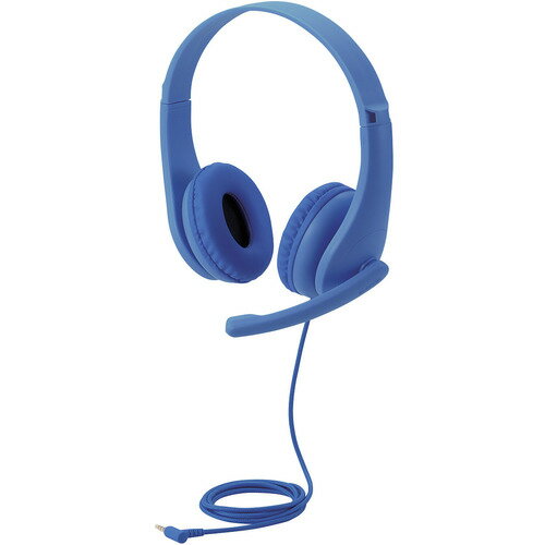 エレコム HS-KD01TDBU こども専用ヘッドセット 回転式マイクアーム付き 4極 ブルー エレコム HS-KD01TDBU こども専用ヘッドセット 回転式マイクアーム付き 4極 ブルー