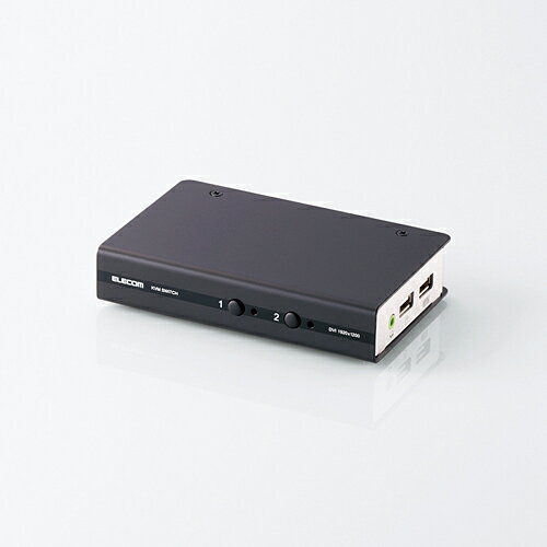 エレコム KVM-DVHDU2 DVI対応パソコン自動切替器(2台用)