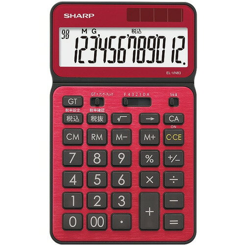 シャープ EL-VN83-RX 電卓 レッド系