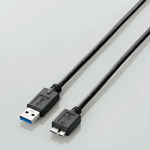 USB3.0ケーブル(A-microB)1.0m ブラック USB3-AMB10BK