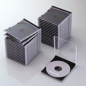 エレコム CCD-JSCN30BK Blu-ray/DVD/CDケース(標準/PS/1枚収納/30パック) ブラック