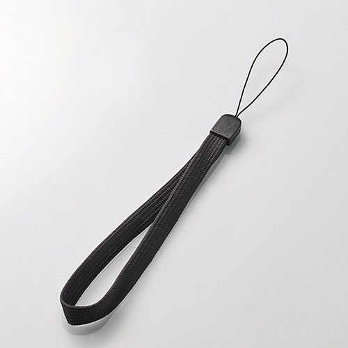 エレコム P-STH01BK スマートフォン用ハンドストラップ ブラック スタンダード