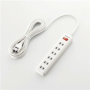 エレコム T-K3A-2650WH 一括スイッチ付 雷ガードタップ 5.0m●雷サージから電子機器を守る、高性能雷サージ吸収素子を内蔵した、雷ガードタップです。●最大サージ電圧12、500Vの高性能雷サージ吸収素子(バリスタ)を内蔵していま...