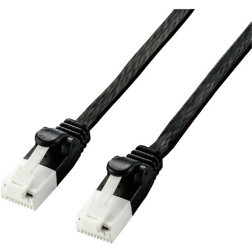 Cross （~5 m） - エレコム LD-GFAT／BK50 LANケーブル CAT6A 爪折れ防止 フラット 5.0m ブラック
