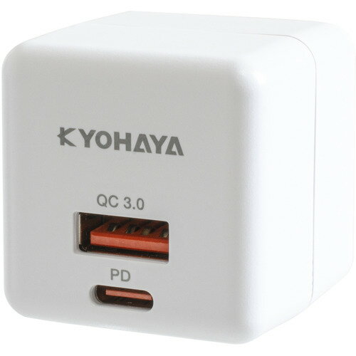 京ハヤ JKPD20S2WH AC充電器PD20W2ポート KYOHAYA WH 京ハヤ JKPD20S2WH AC充電器PD20W2ポート KYOHAYA WH