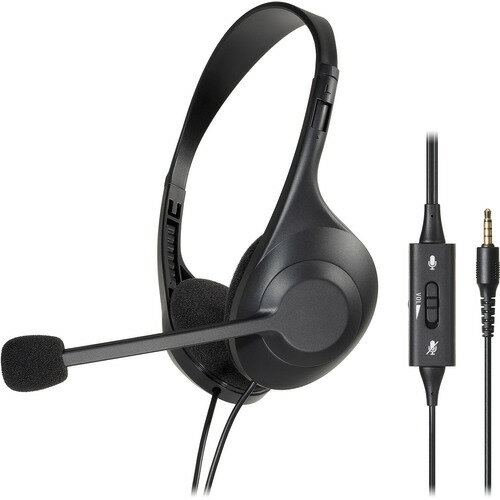 オーディオテクニカ ATH-102COM ステレオヘッドセット 発売日：2021年11月19日●汎用性の高いφ3.5mm 4極ステレオミニプラグ搭載φ3.5mm 4 極ステレオミニジャックのある PC やタブレットに接続するだけで、そのまま...