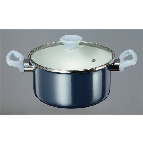 Ih Incompatible - 高木金属工業 ONB-20R オニキスブルー ホーロー両手鍋 20cm