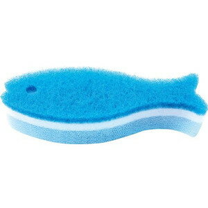 マーナ K479B おさかなスポンジロング ブルー