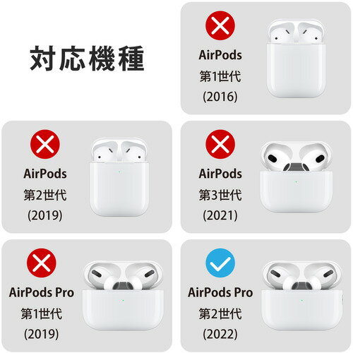 エレコム AVA-AP4TSLBK AirPods Pro (第2世代)用TOUGH SLIM Lockケース ブラック AVAAP4TSLBK 3