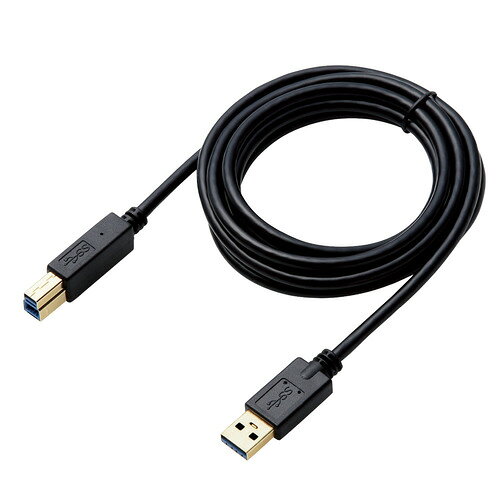 USB连接线~5米 - エレコム DH-AB3N20BK USB3.0ケーブル 2.0m ブラック