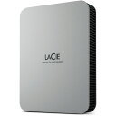 エレコム STLP4000400 LaCie 外付けHDD 4TB ポータブル Mobile Drive ムーン・シルバー(2)