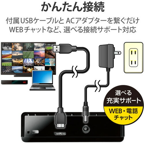 エレコム ELD-HTV020UBK 外付けハ...の紹介画像3