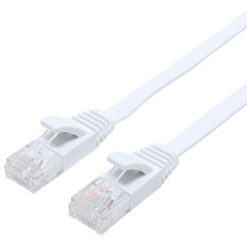 Cross （~5 m） - ミヨシ C6A-F15WH 極うすLANケーブル 15m ホワイト C6AF15WH