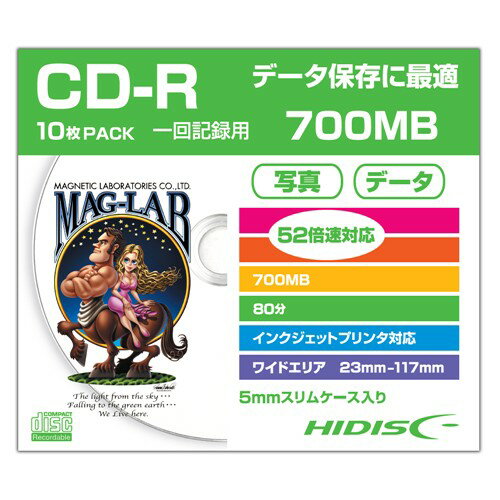 HIDISC HDCR80GP10SC データ用CD-R スリム