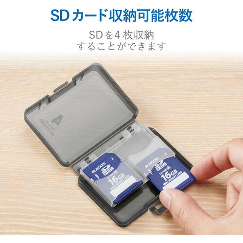 エレコム CMC-06NSD4 SDカードケース／4枚収納／SD CMC06NSD4