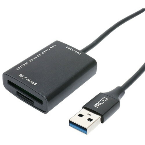 ~V USR-ASD2^BK SD misroSDJ[h[_EC^ USB3.2Gen1Ή USB-A 70cmOP[u ubN USRASD2^BK