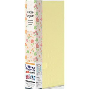 ナカバヤシ PHE2288A-Y フォトホルダーEL288（花柄） イエロー