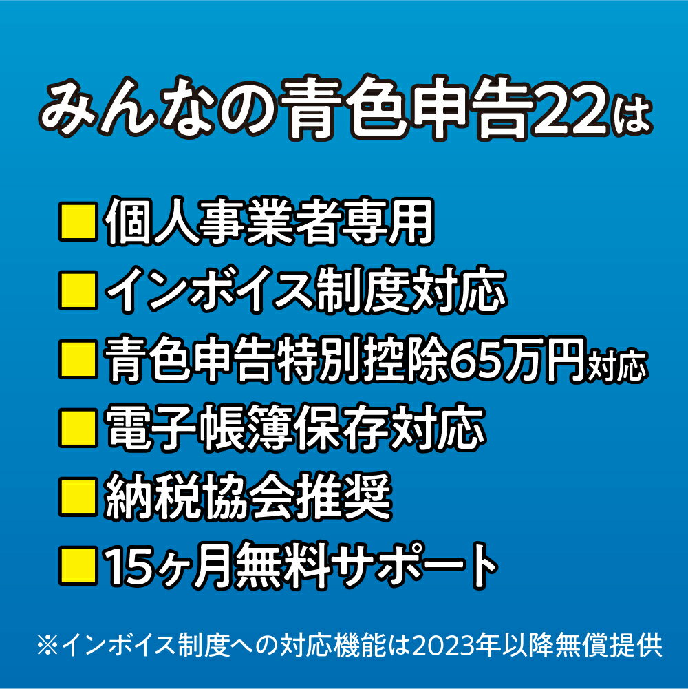 ソリマチ みんなの青色申告22 インボイス制度対応版