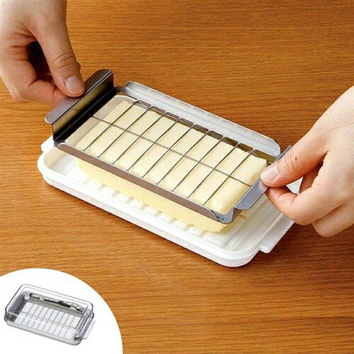 スケーター そのまま保存できるステンレスバターカッター＆ケース ステンカッター式バターケースDX(バ..