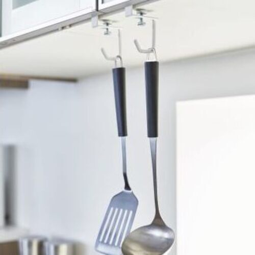 山崎実業 戸棚下ハンガー プレート 2個組 ホワイト