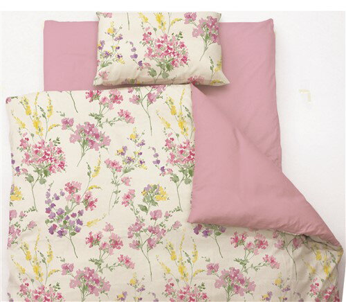 [セミダブル] 大宗 掛け布団カバー 水彩フラワー サイズ ピンク