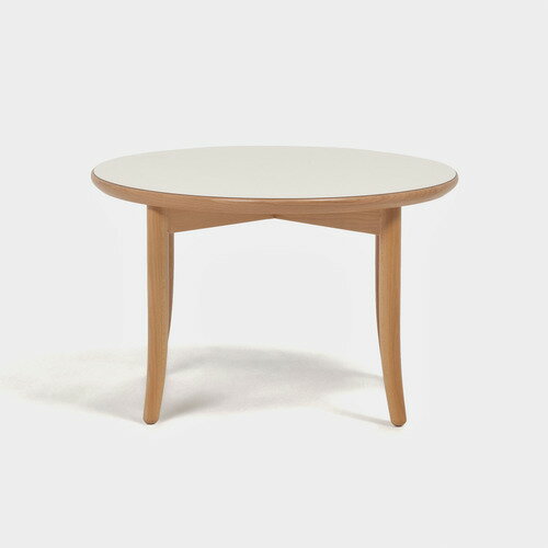 大塚家具 秋田木工 キッズテーブル 「T-101」 脚・幕板ブナ材 ナチュラル色 天板メラミン化粧板アイボリー色