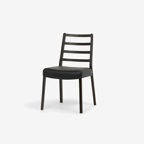 大塚家具 ダイニングチェア 「シネマ Aタイプ」 レッドオーク材 ダークブラウン色 座面PVC [3]