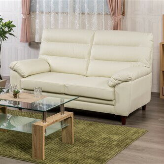 こちらの商品は大型商品につきまして、商品代金とは別に配送設置料が必要です。［幅163］2人掛けソファ 合皮 「YS120012IV」 アイボリー ヤマダオリジナル YS120012IV 2人掛けソファ ヤマダオリジナル アイボリー●ひっかき...