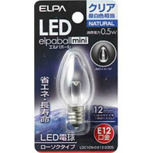 26 mm 26接口 - ELPA LDC1CN-G-E12-G305 LED装飾電球 ローソク球形 E12 クリア昼白色