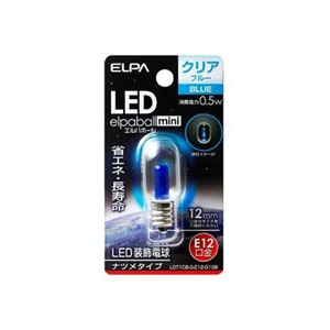 ●光源にはLEDを使用していますので、消費電力が少ない省エネタイプです。【仕様】交流電源：100V50/60Hz共用口金：E12サイズ：全長46X外径20(mm)質量：5g定格消費電力：0.5W定格入力電流：0.006A設計寿命：30、000時間光色：青色屋内用
