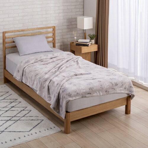 【冬物処分SALE対象】[140x190cm]接触温感毛布 シングル グレー モリシタ あったか寝具