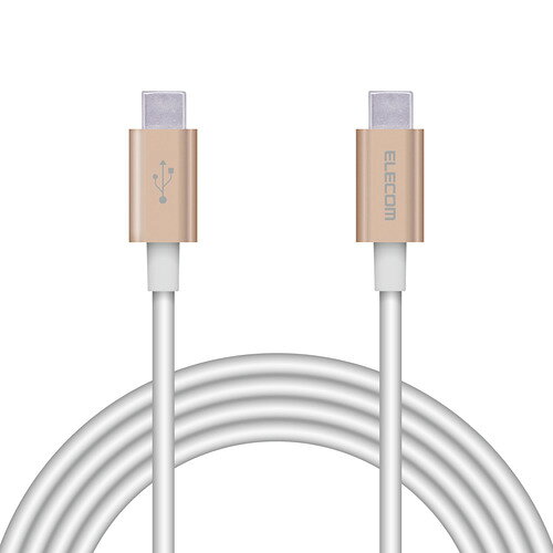 樂天商城 - エレコム MPA-CCPS20PNGD USB2.0ケーブル(C-C、PD対応、耐久仕様) 2.0m ゴールド