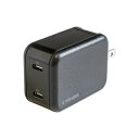 京ハヤ JKPD45M2BK AC充電器 PD対応 最大出力45W USB-C2ポート 45W ブラック発売日：2023年8月1日●USB-C 2 Port 搭載、合計45W出力のPD急速USB充電器手の中に収まる程の大きさながら最大45W出力の急速USB充電器です。 二台のスマートフォン等への同時急速充電も可能なので、それぞれの充電器を2つも持つ必要がなくなります。●新素材GaNを採用し、発熱極力抑えた設計です。従来のシリコン半導体と比べ充電効率が高く高出力でも発熱が少ない、次世代半導体素材「GaN（窒化ガリウム）」を採用することで、充電器の大きさをより小型にすることが可能になり、極小サイズを実現したコンパクト設計のUSB充電器です。●ノートPCへの充電は可能です。USB C1或はC2ポート単独使用時、45Wの出力があり、ノートPCへの充電は可能です。*一部60W以上の電力を必要とするPCへの充電は不可です。●海外旅行にも最適100-240Vの入力電圧に対応しており、海外旅行にも最適です。※使用する国によって別途変換プラグが必要になる場合があります。 ●安心の保護回路搭載過電流保護機能 / 過電圧保護機能を搭載し、PSE認証も取得しておりますので、安心してお使いいただけます。 ●スイングプラグ採用小型サイズながら使わないときはコンパクトにたためる90度スイングプラグを採用していますので保管の際かさばらず、持ち運びの際は他のものを傷つける心配もありません。 ●トラッキング防止プラグ搭載トラッキング現象による火災の予防として、差し込みプラグの端子の根元に絶縁処理を施しています。 ●信頼と安心の自社認定工場生産品日本国内の有名メーカーの委託生産も手がけるISO規格を取得した自社工場と、協力工場にて設計・製造・販売を一貫して行っているので、高品質な製品をリーズナブルにお届けできます。 ●メーカーによる1年間の長期保証メーカー日本法人による1年間の製品保証と充実のカスタマーサポートを提供します。