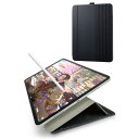 エレコム TB-A23PLWVDBK フラップケース ソフトレザー ドローイングアングル iPad Pro 12.9インチ 第6/第5世代 (2022/2021...