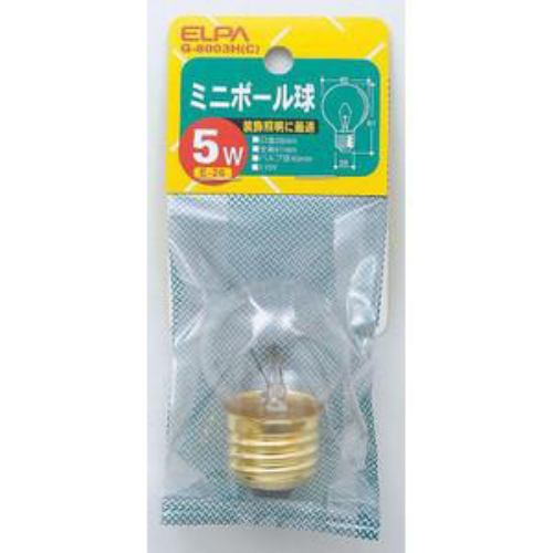 樂天商城 - ELPA G-8003H(C) ミニボール球 5W E26 G40 クリア