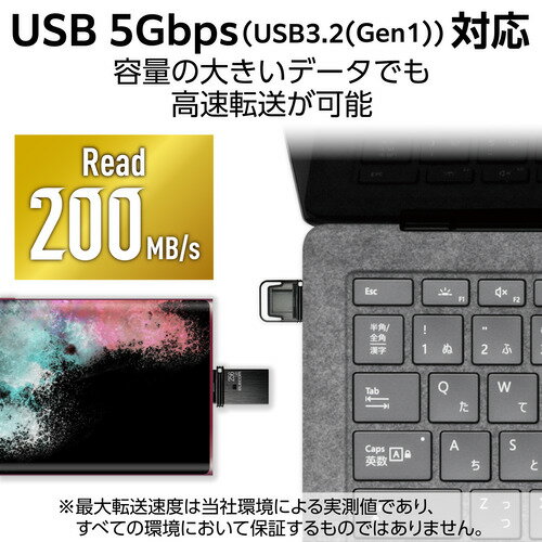 【推奨品】エレコム MF-CAU32256GBK キャップ式USBメモリ 256GB Type-C Win／Mac／スマホ タブレット対応 ブラック