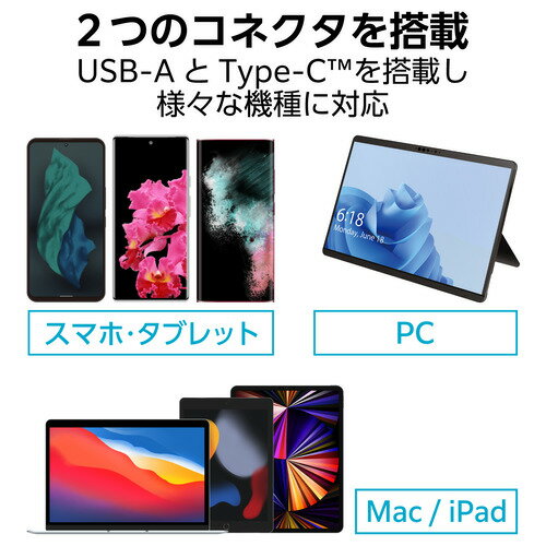 【推奨品】エレコム MF-CAU32256GBK キャップ式USBメモリ 256GB Type-C Win／Mac／スマホ タブレット対応 ブラック