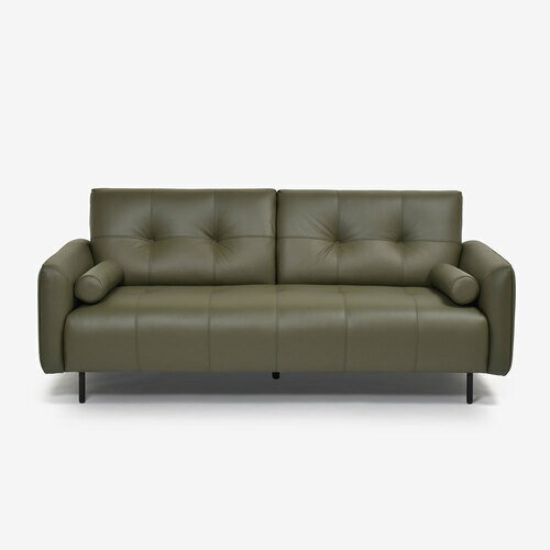 Leather - 大塚家具 ソファ 3人掛け「L／S 72（エルエス72）」幅199cm 本革 総革張り ダークオリーブ色 #H／S-548E セミアニリン染め