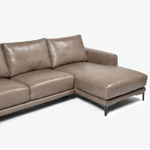 大塚家具 IDC OTSUKA カウチソファ 向かって右カウチ「L/S 68(エルエス68)」革ストーングレー色 #FP/S-620E [3]